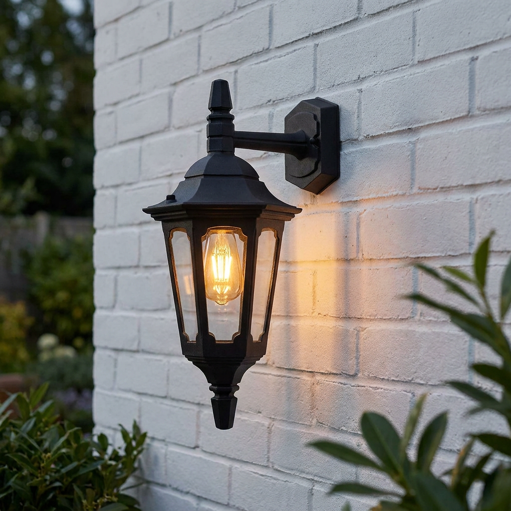 Elstead Parish Black Outdoor Mini Downlighter Wall Light