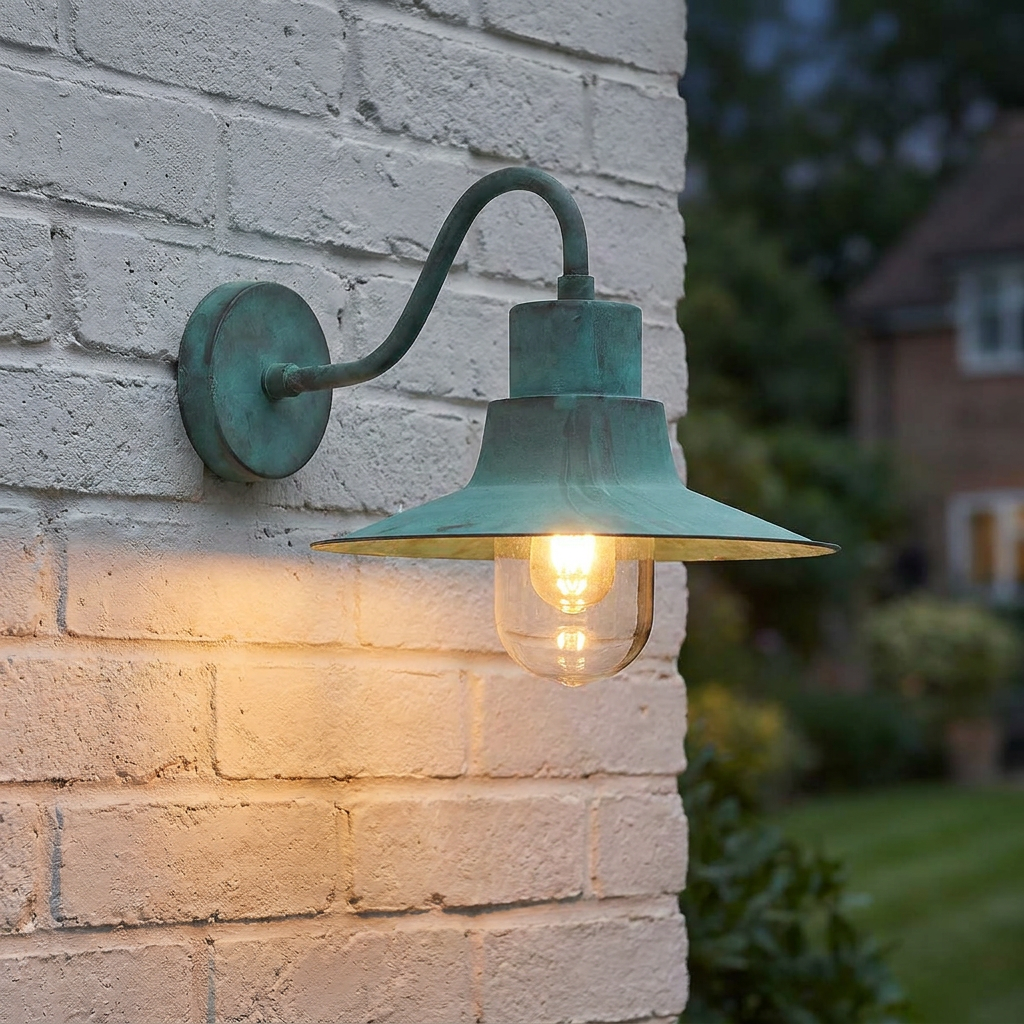 Elstead Sheldon Verdigris Outdoor Wall Light