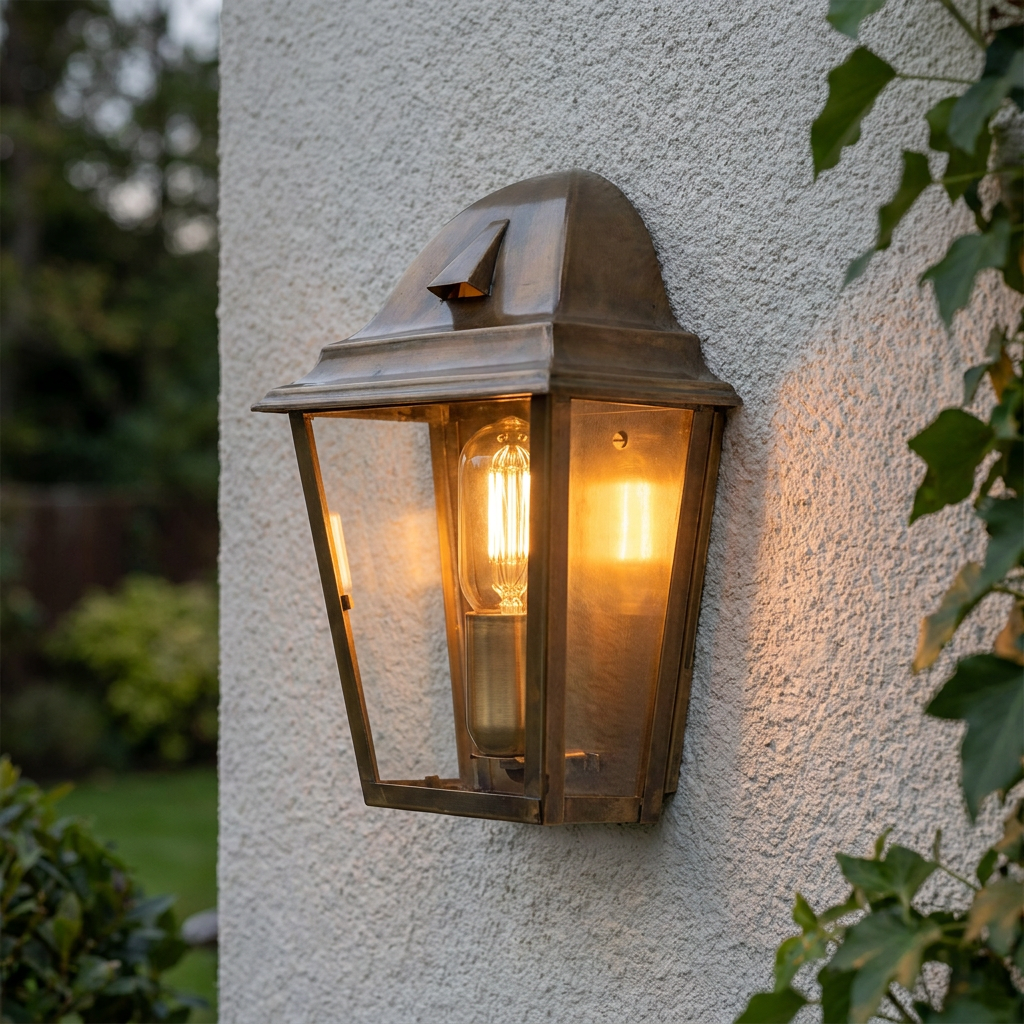 Elstead St James Aged Brass Outdoor Wall Light
