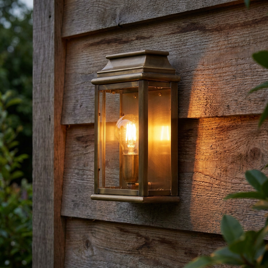 Elstead St Martins Aged Brass Outdoor Wall Light