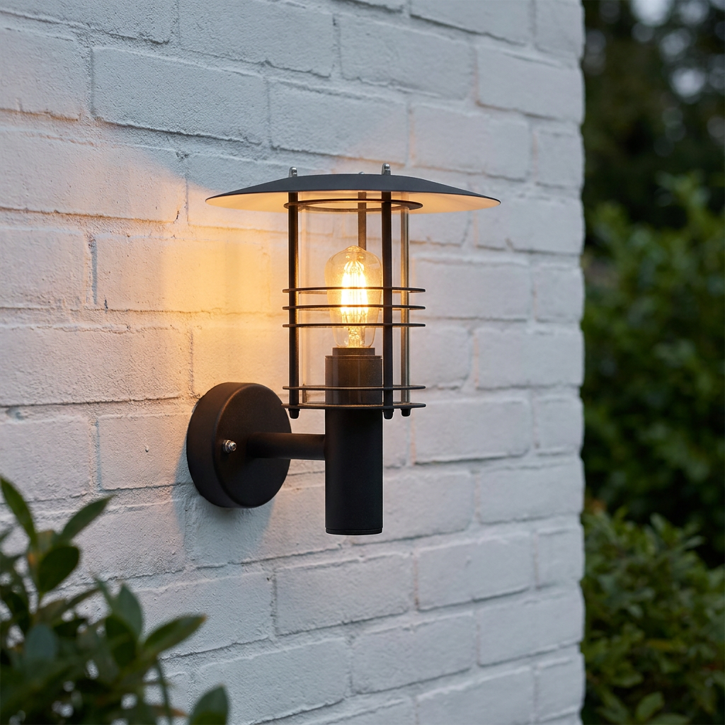 Elstead Stockholm Black Outdoor Wall Light