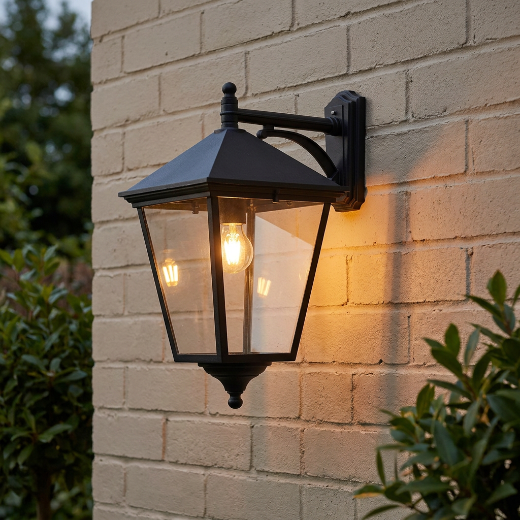 Elstead Turin Grande Black Outdoor Downlighter Wall Light