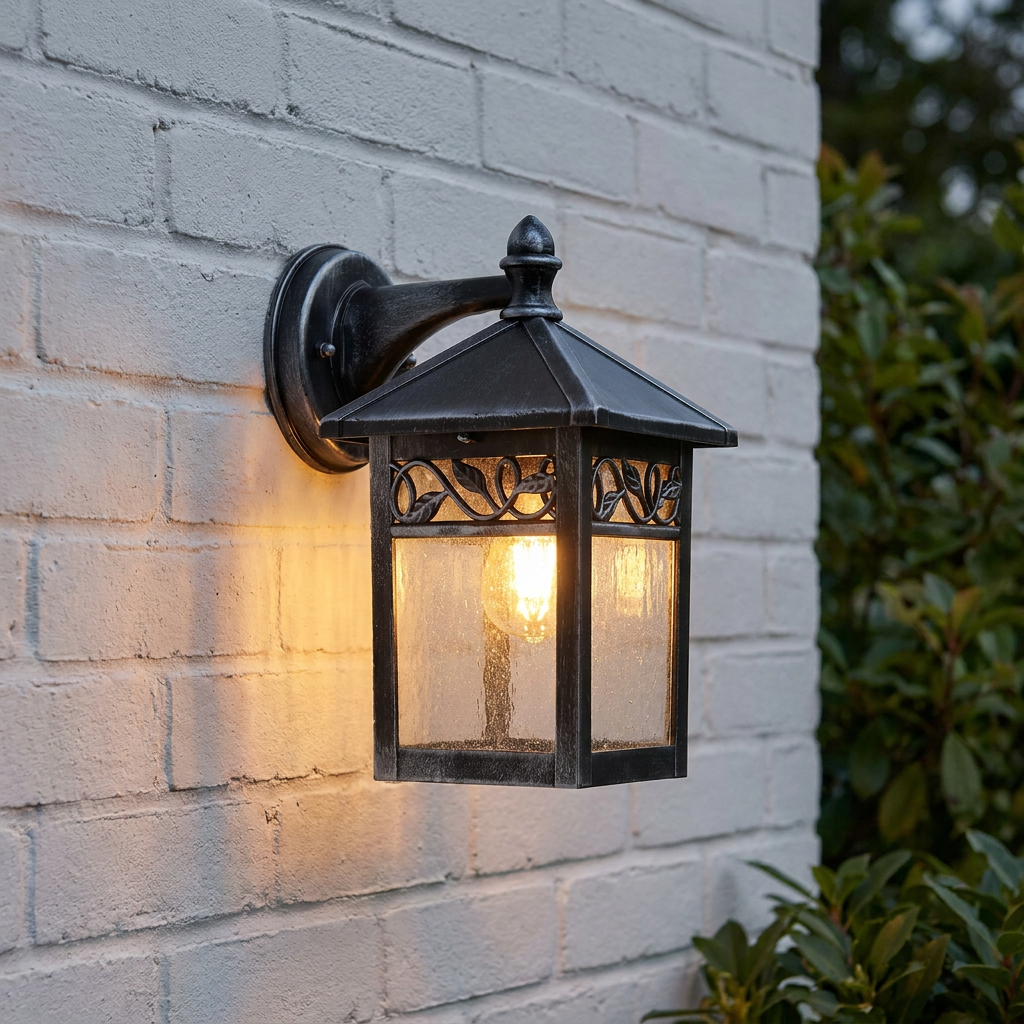 Elstead Winchcombe Black/Silver Outdoor Wall Light