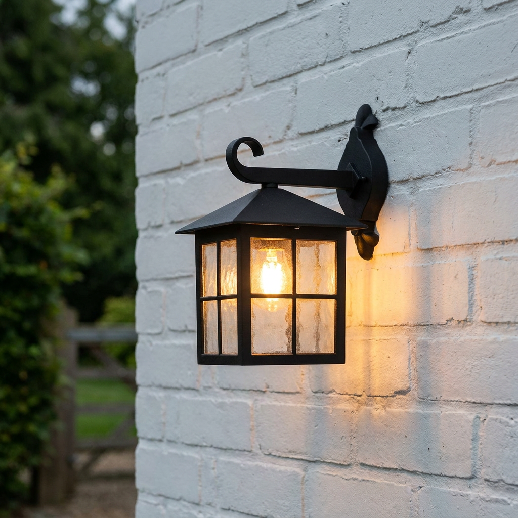 Elstead Winchester Black Outdoor Downlighter Wall Light