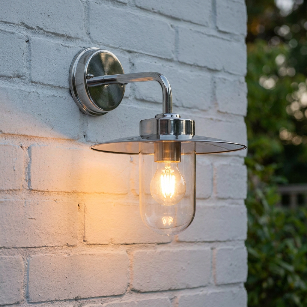 Endon Addison Outdoor Stainless Steel Wall Light