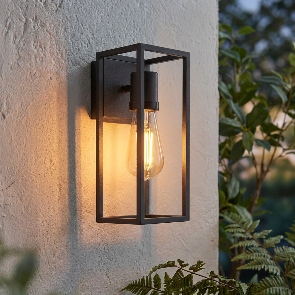 Endon Herbert Black Outdoor Wall Light