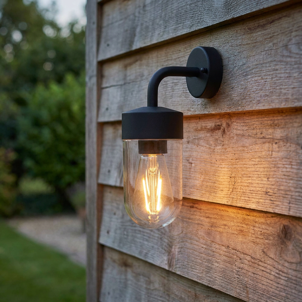 Endon North Black Outdoor Wall Light