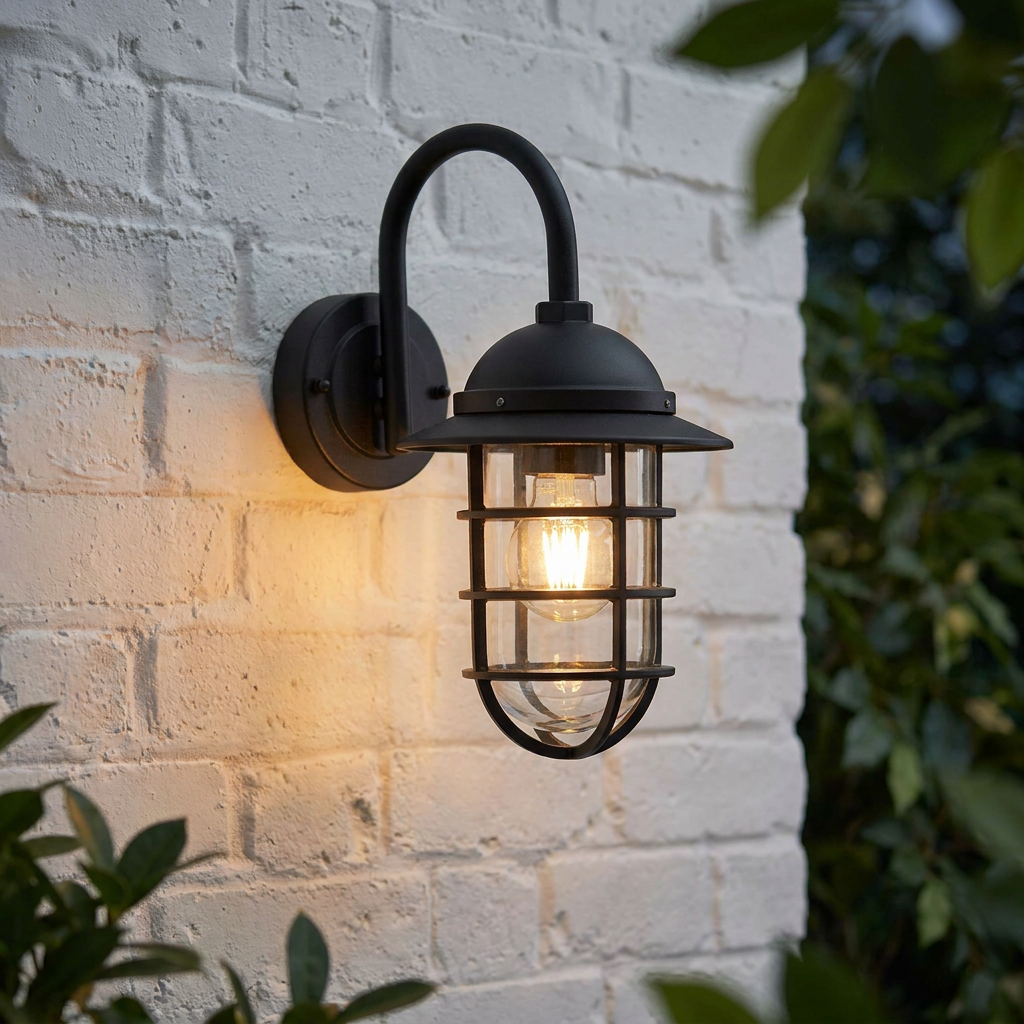 Endon Port Black Outdoor Wall Light