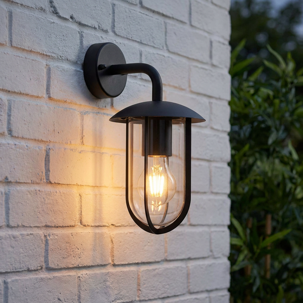 Endon Quinn Black Outdoor Wall Light