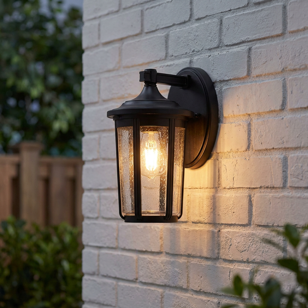 Fairfield 1 Light Medium Black Outdoor Wall Lantern