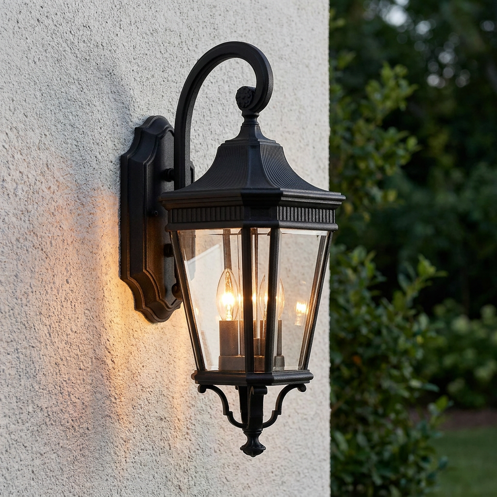 Feiss Cotswold Lane Black Outdoor Medium Wall Light