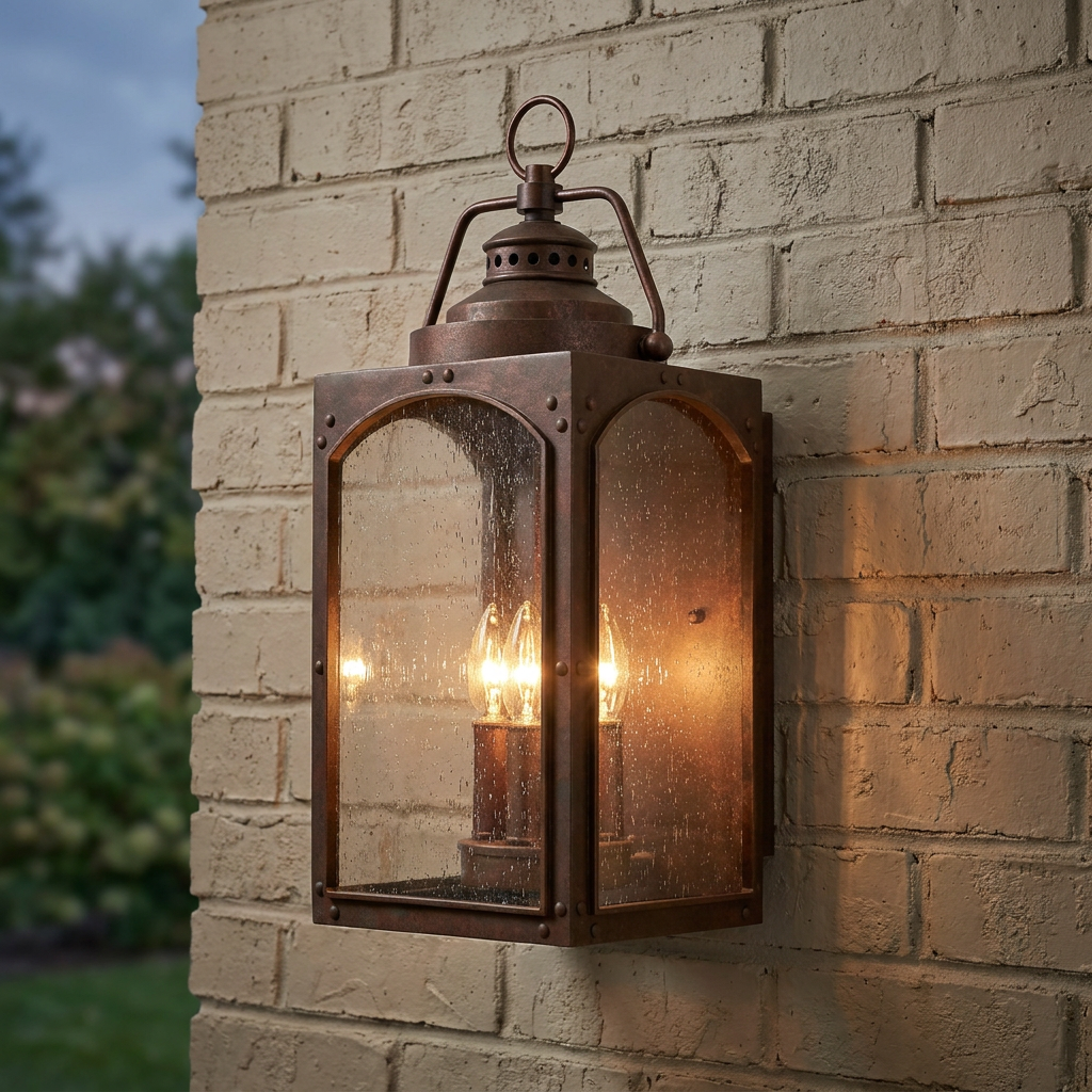 Feiss Randhurst 3 Light Large Copper Outdoor Wall Light
