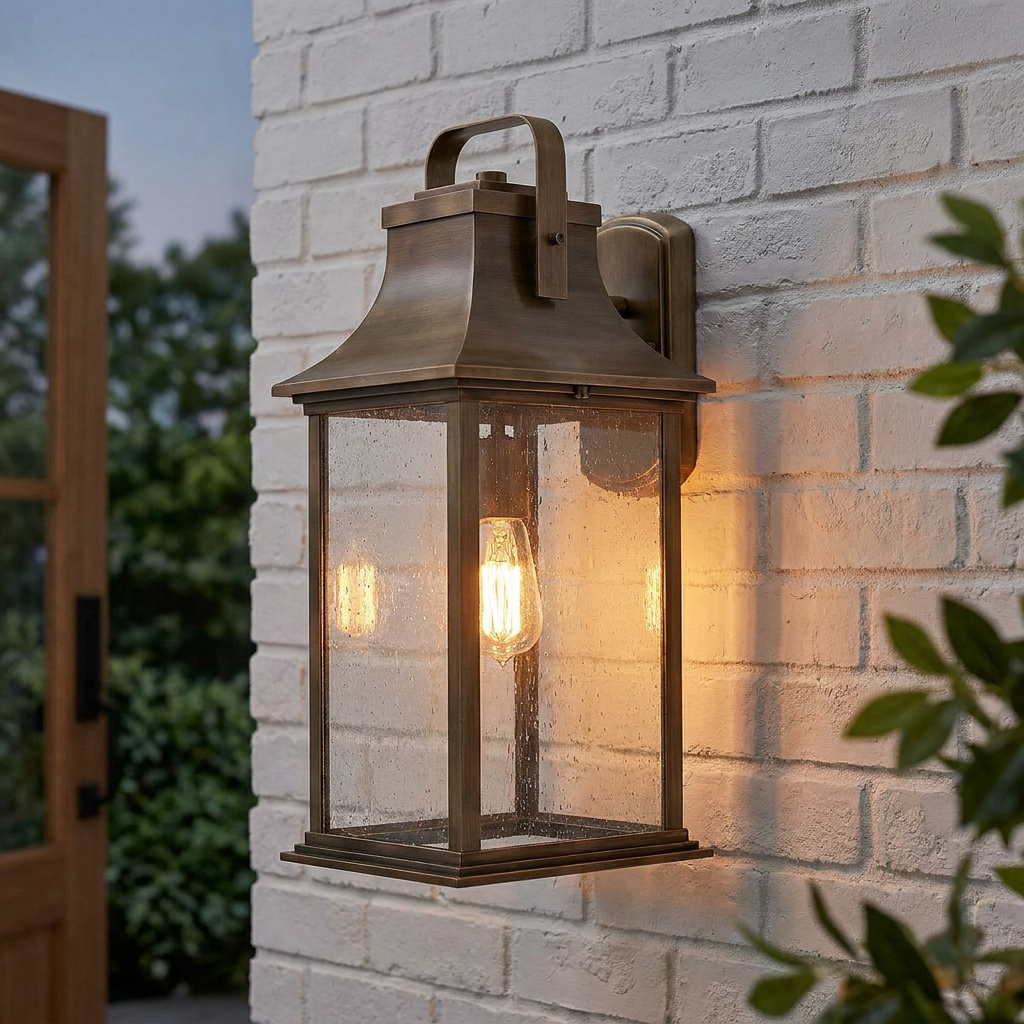 Grant 1 Light Large Bronze Outdoor Wall Lantern