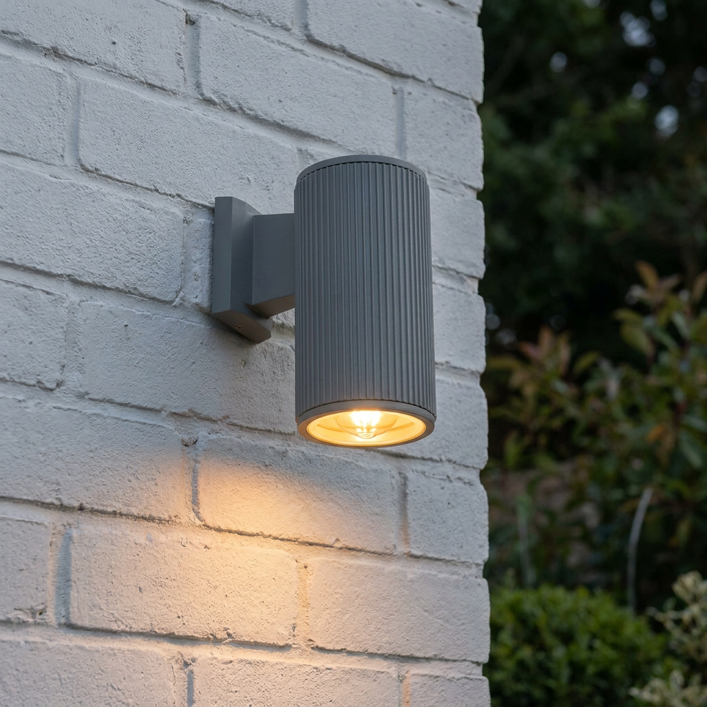 Hamburg Outdoor 1 Light Grey Wall/Porch Down Light Searchlight
