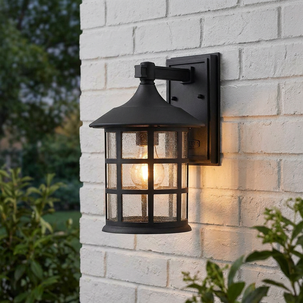 Hinkley Freeport 1lt Medium Outdoor Black Wall Light