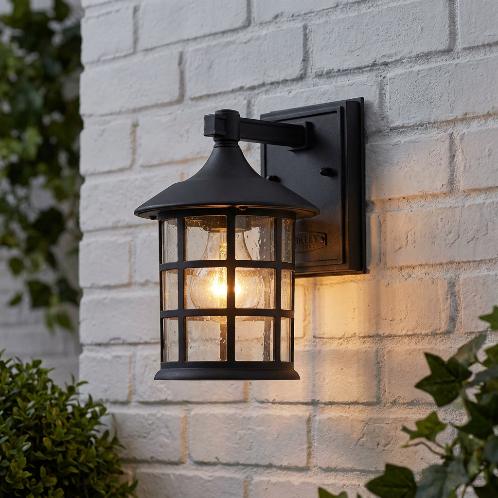 Hinkley Freeport 1lt Small Black Outdoor Wall Light