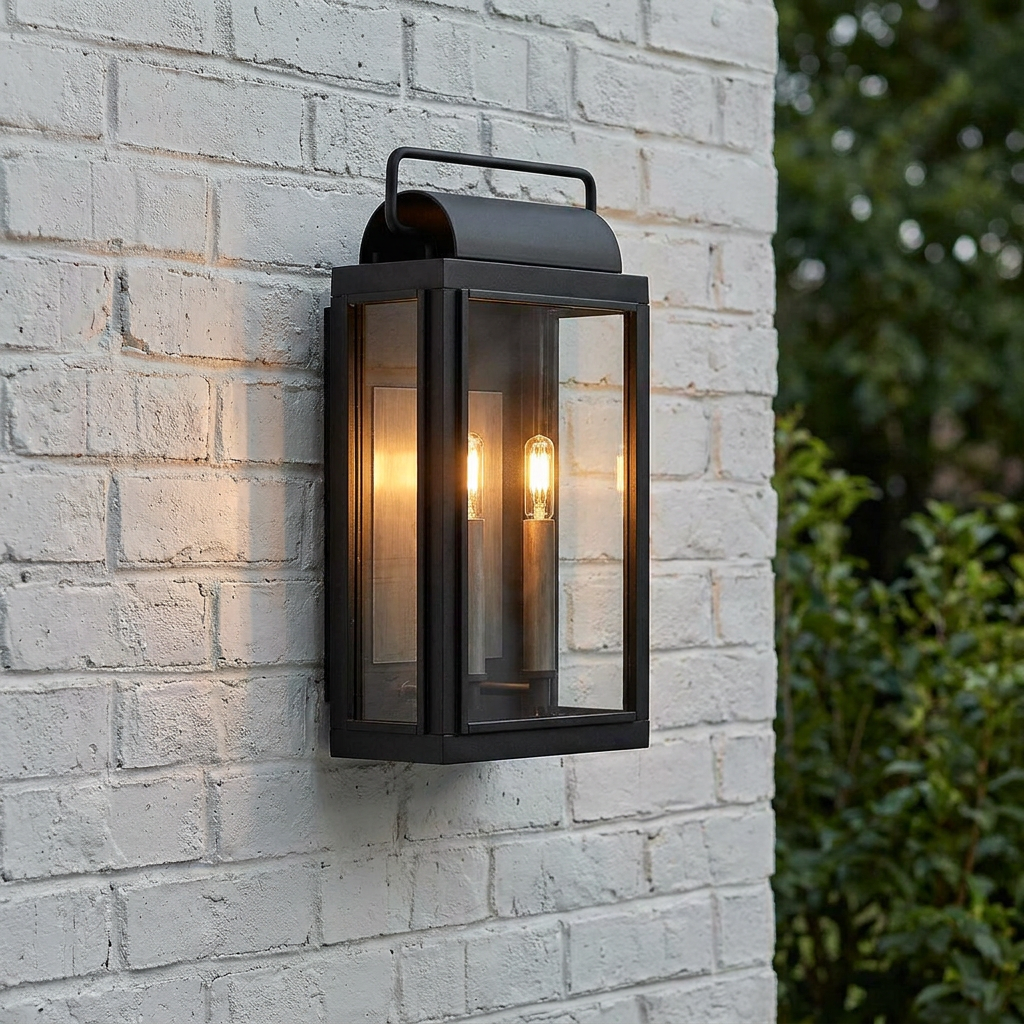 Hinkley Sag Harbor 2 Light Medium Black Outdoor Wall Light