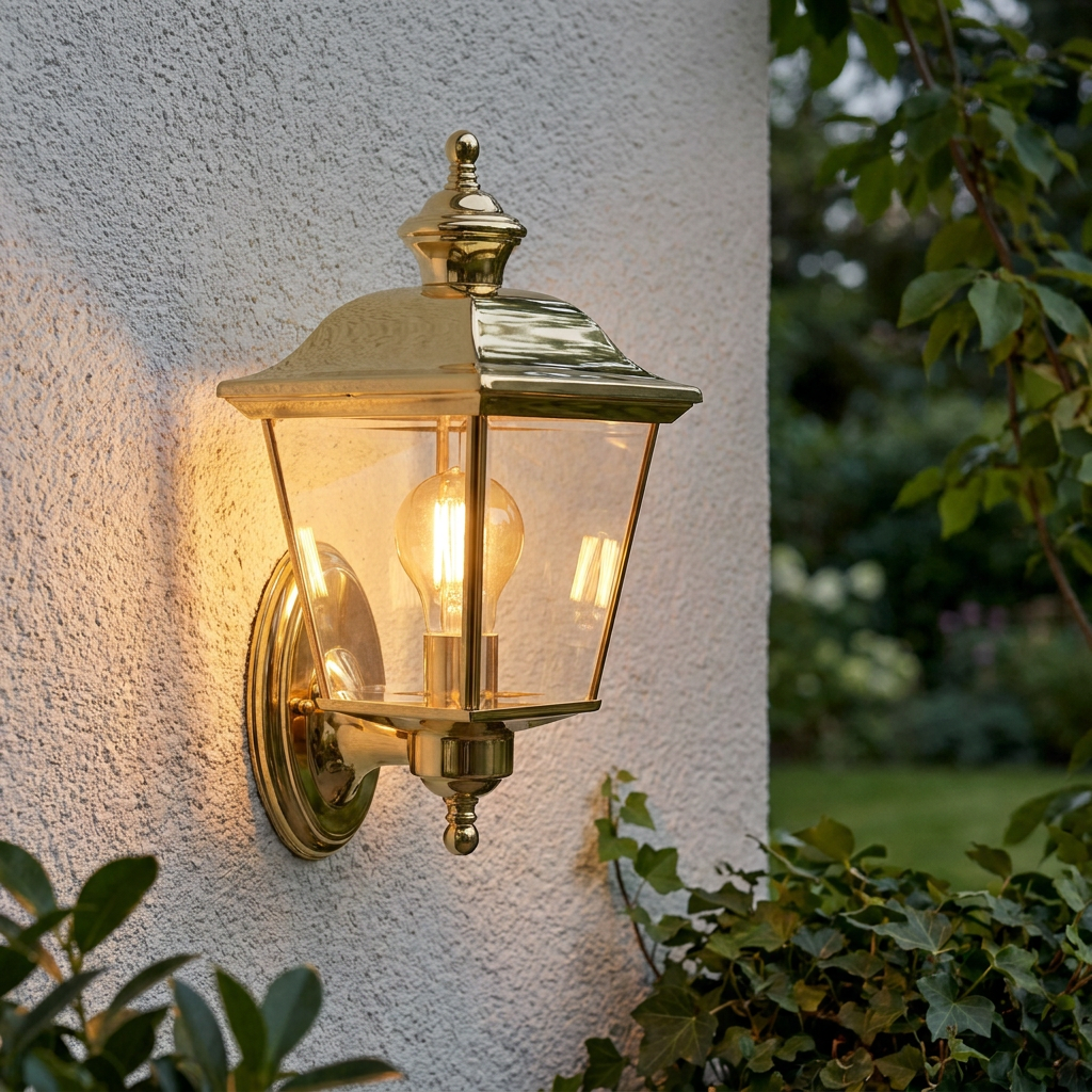 Kichler Bay Shore Medium Gold Outdoor Wall Light