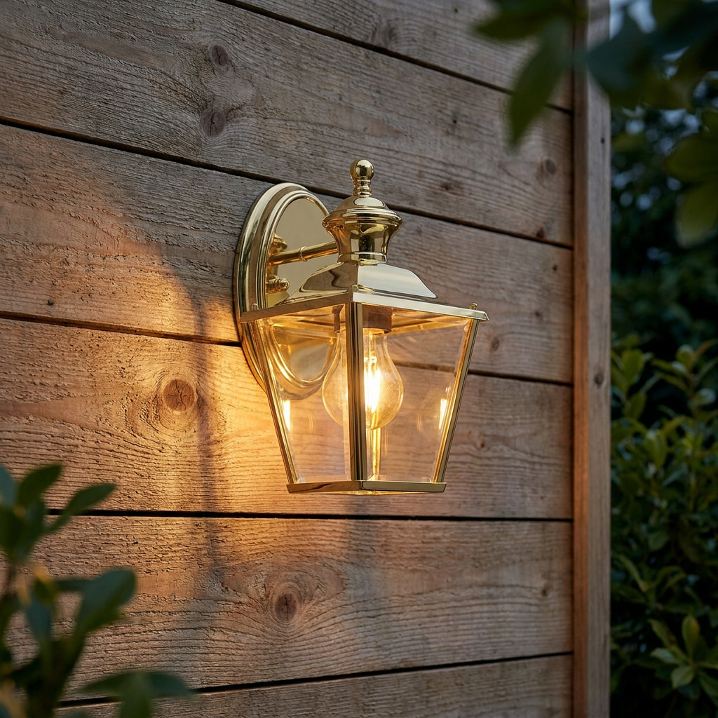 Kichler Bay Shore Small Polished Brass Outdoor Wall Light