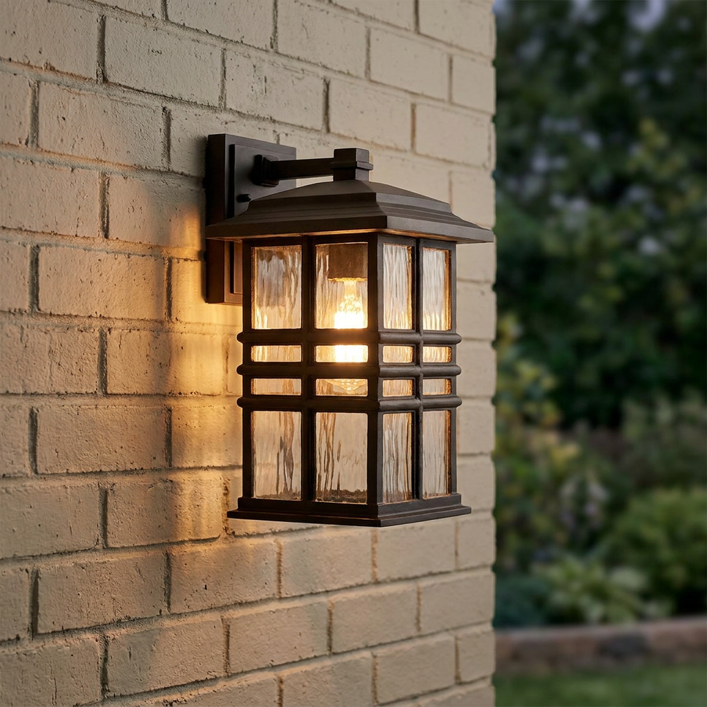 Kichler Beacon Square Medium Bronze Outdoor Wall Light