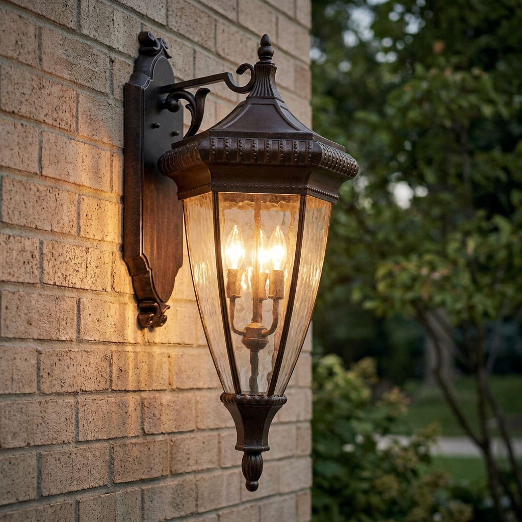 Kichler Rain Brushed Bronze Large Outdoor Wall Light