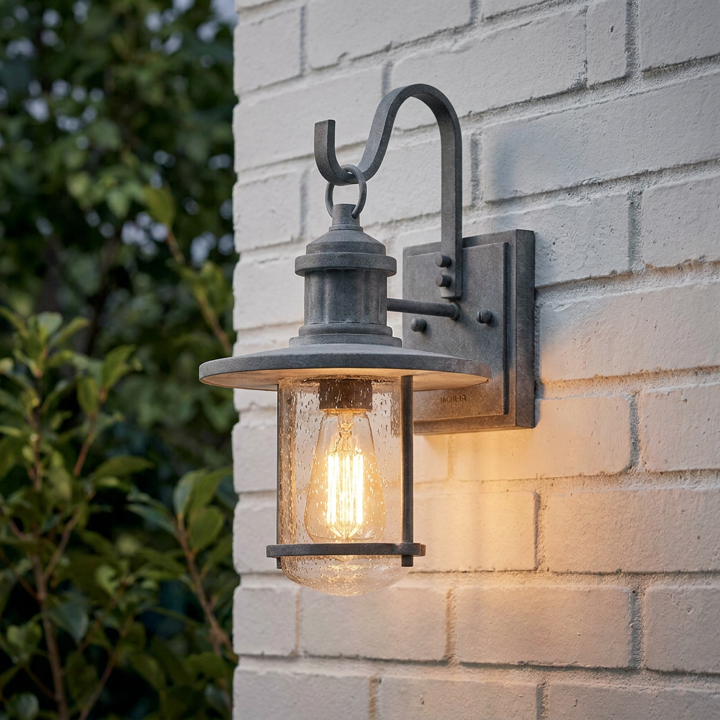 Kichler Riverwood Medium Zinc Outdoor Wall Light