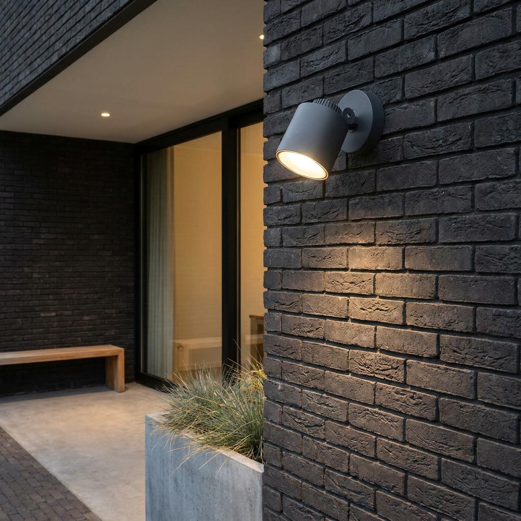 Lutec Explorer Outdoor LED Wall Light In Dark Grey