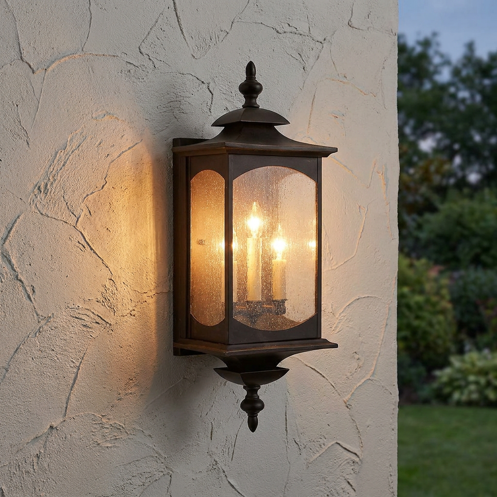 Market Square 3 Light Bronze Outdoor Wall Light