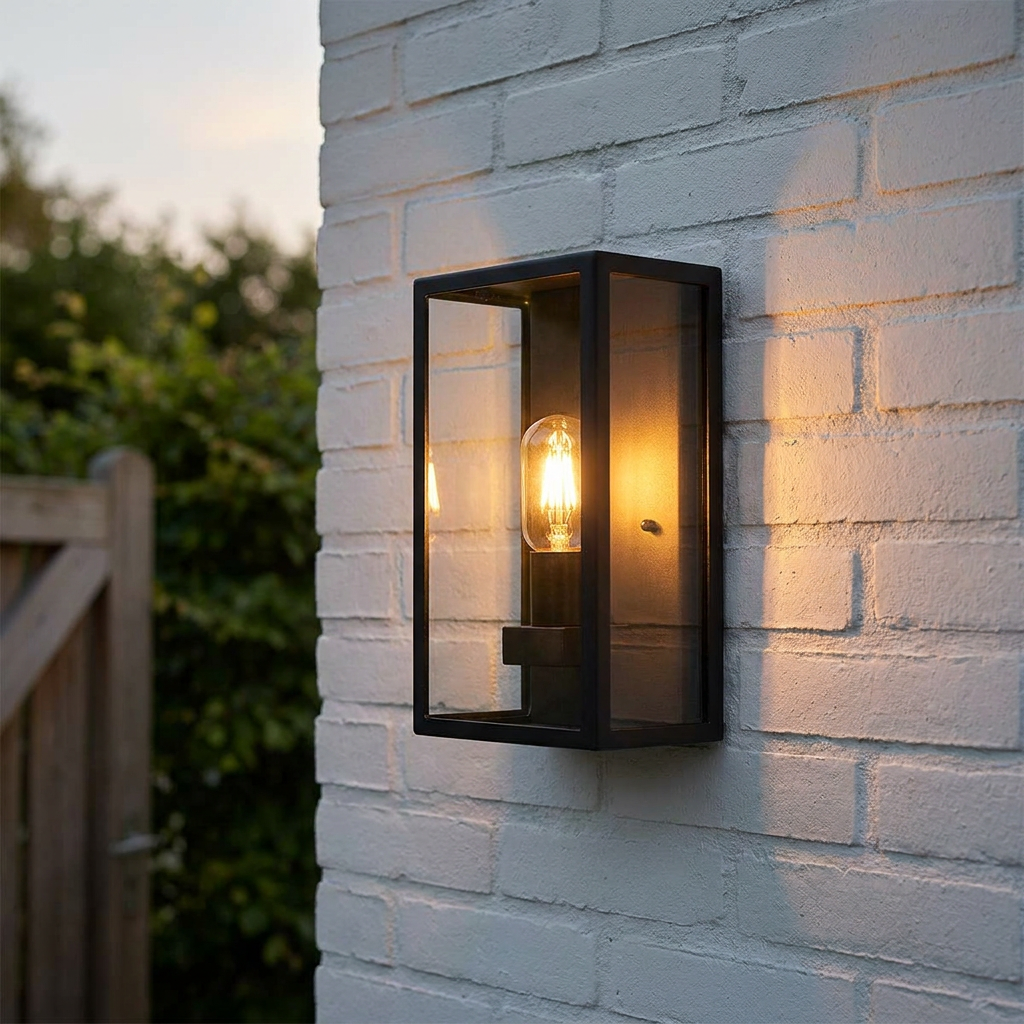 Norlys Lofoten Black Half Outdoor Wall Light