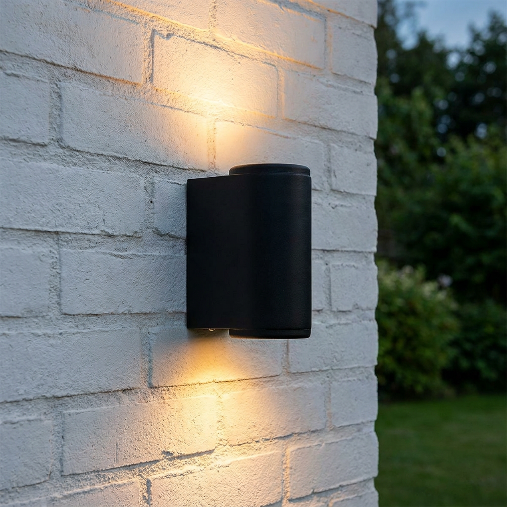 Norlys Mandal 2 Light Up/Down Black Outdoor Wall Light