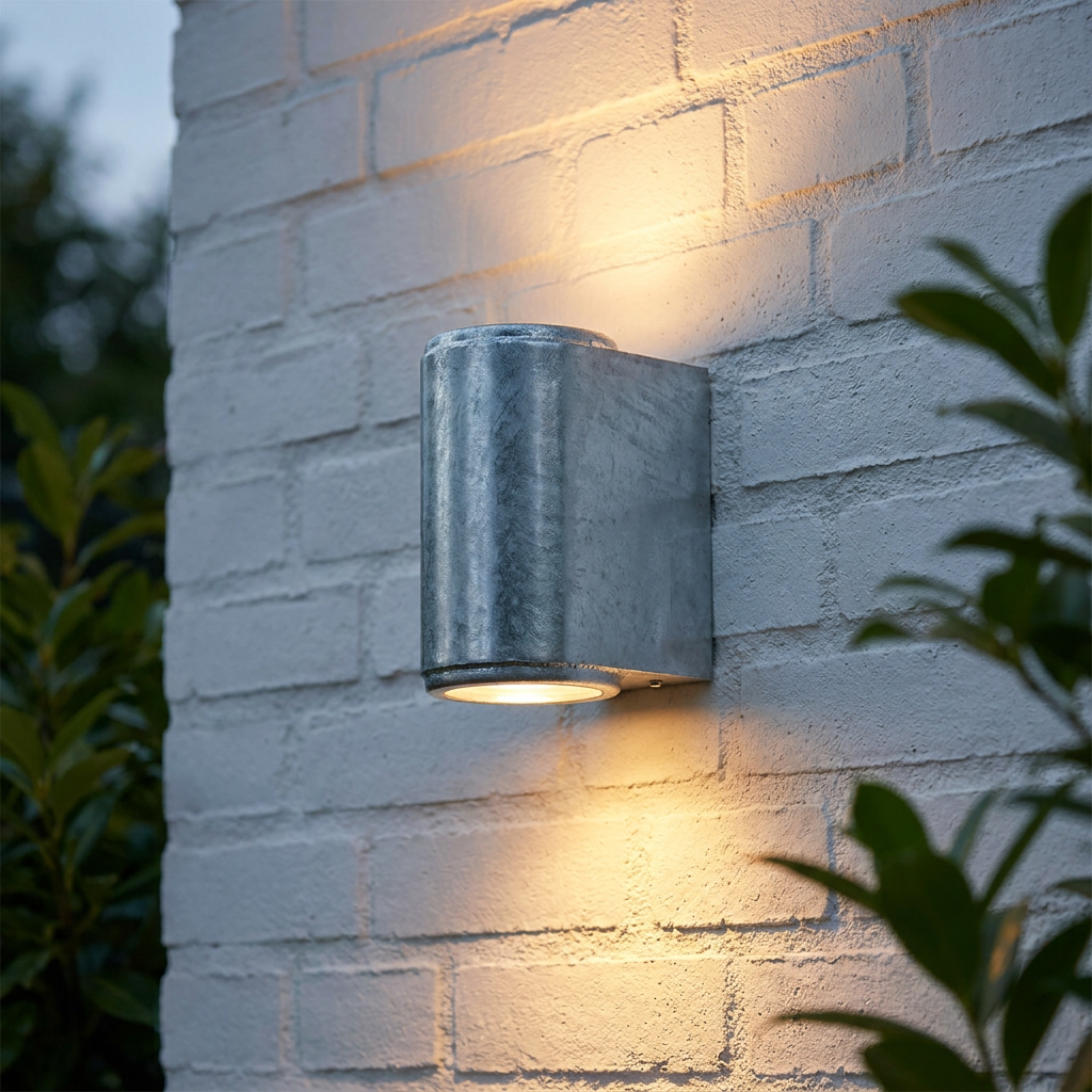 Norlys Mandal 2 Light Up/Down Outdoor Wall Light Galvanized