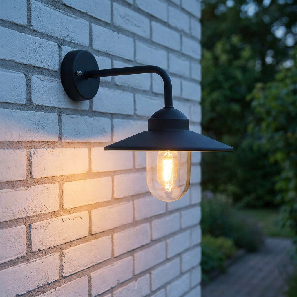 Norlys Vansbro 1 Light Black Outdoor Wall Light Black
