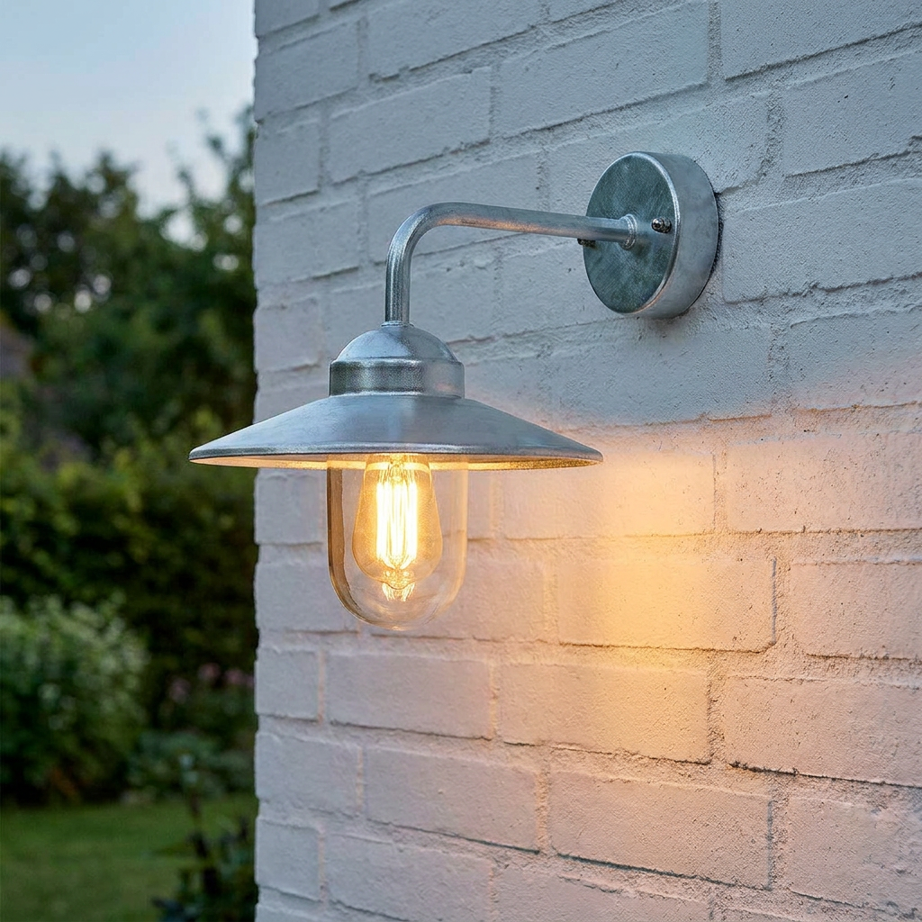Norlys Vansbro 1 Light Outdoor Wall Light Galvanized
