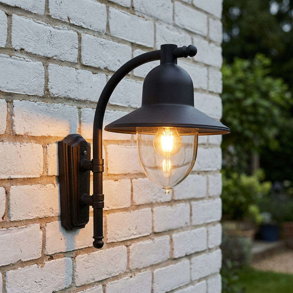 Elstead Como Black Outdoor Wall Light