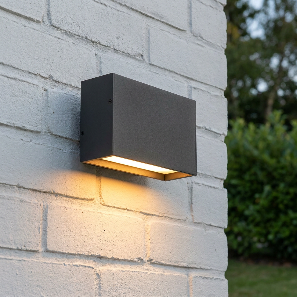 Oaks Burze Dark Grey Outdoor LED Wall Light