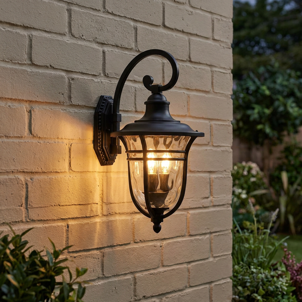 Oaks Lighting Thirsk 3 Light Outdoor Black Wall Light IP44