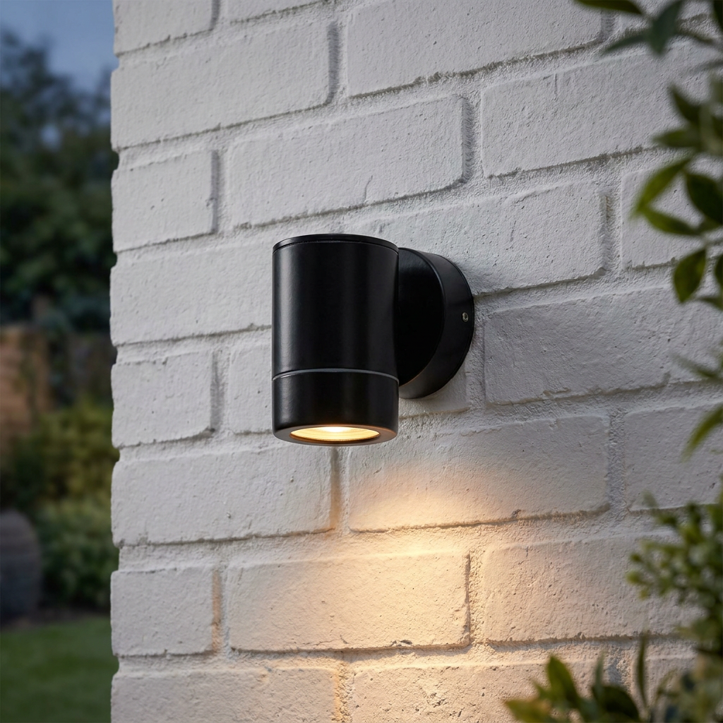 Odyssey Black Outdoor Down Wall Light IP65 7W