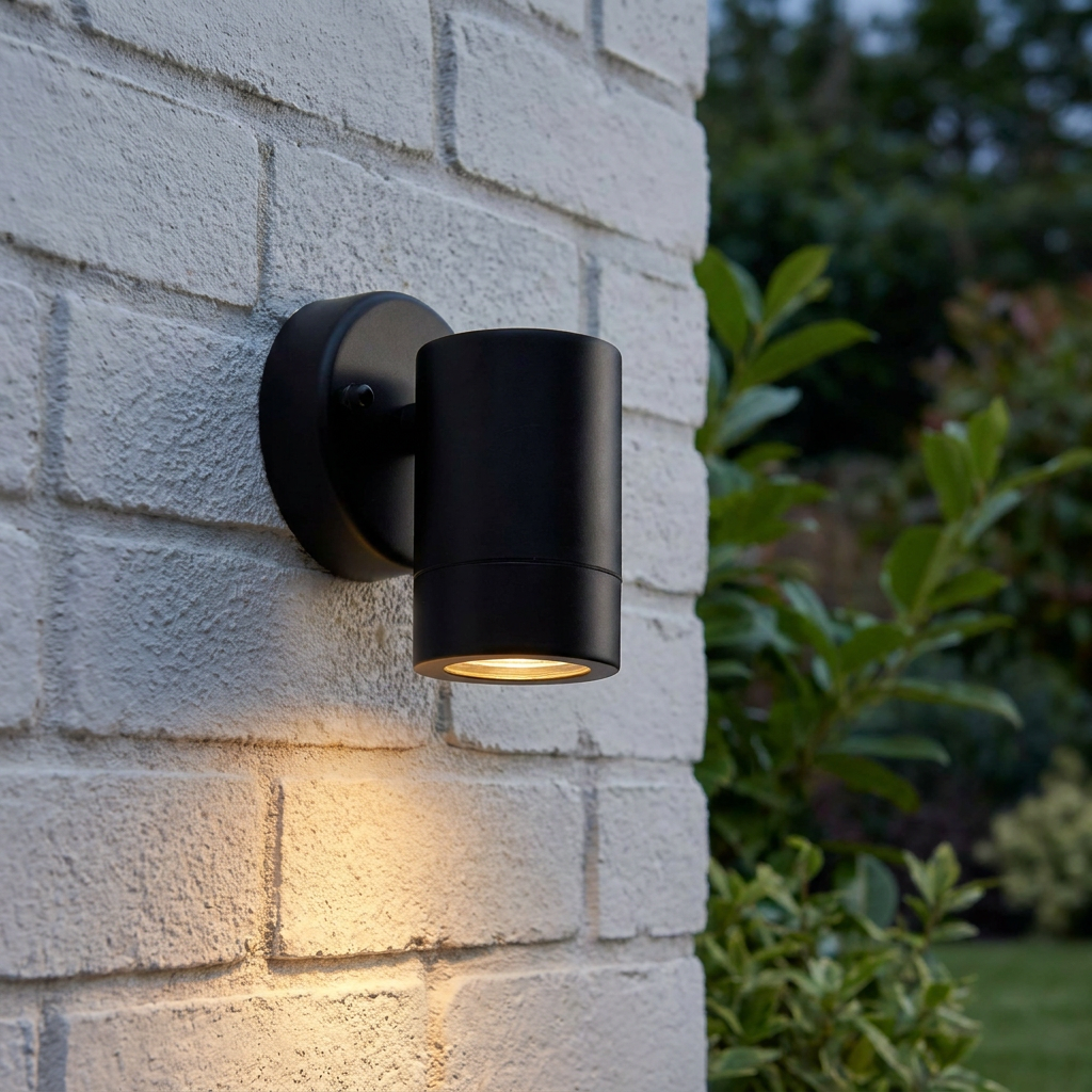 Palin Black Outdoor Wall Light IP44 7W