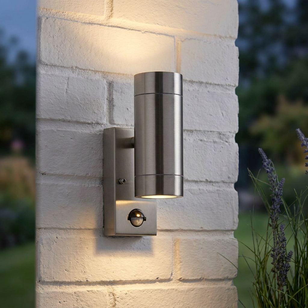 Palin PIR Sensor Up & Down Outdoor Wall Light IP44 7W
