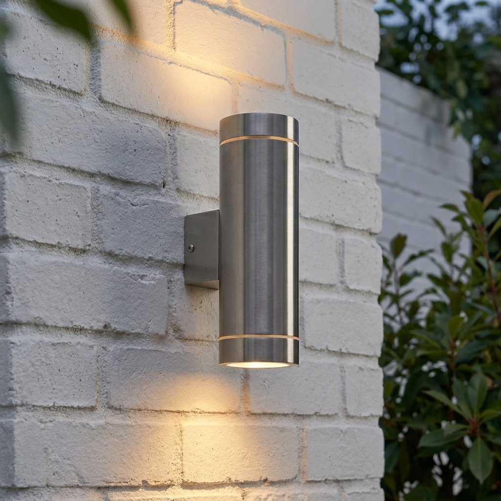 Palin Stainless Steel XL Outdoor Wall Light IP44 7W
