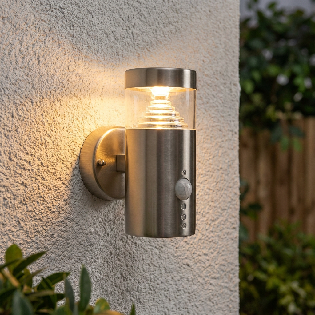 Pyramid LED Outdoor Wall Light PIR IP44