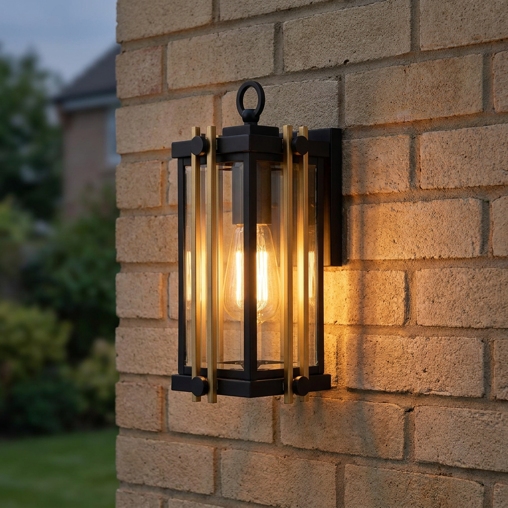 Quoizel Goldenrod Small Steel & Gold Outdoor Wall Light