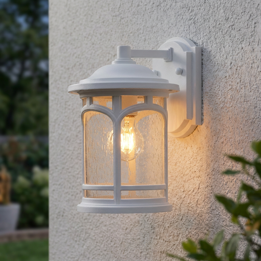 Quoizel Marblehead 1 Light Small White Outdoor Wall Light