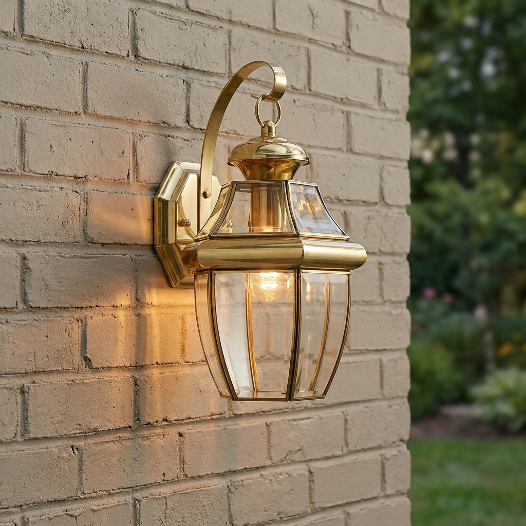 Quoizel Newbury Polished Brass Medium Outdoor Wall Light