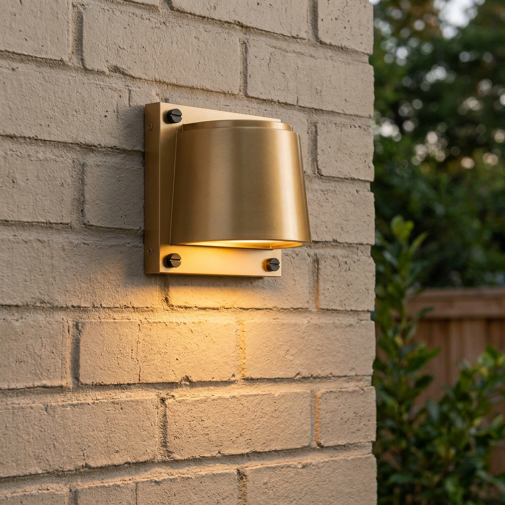 Scout Brass Small Outdoor Wall Light