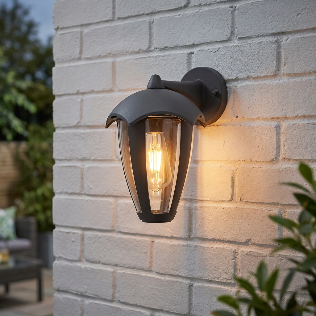 Searchlight Bluebell Dark Grey Outdoor 1 Light Wall Light