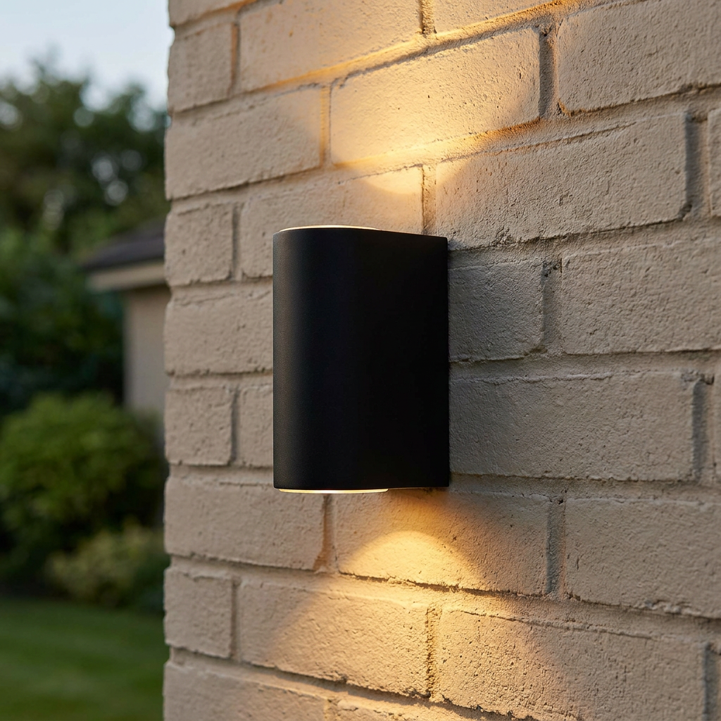 Searchlight LED Outdoor & Porch Black Up/Down Wall Light