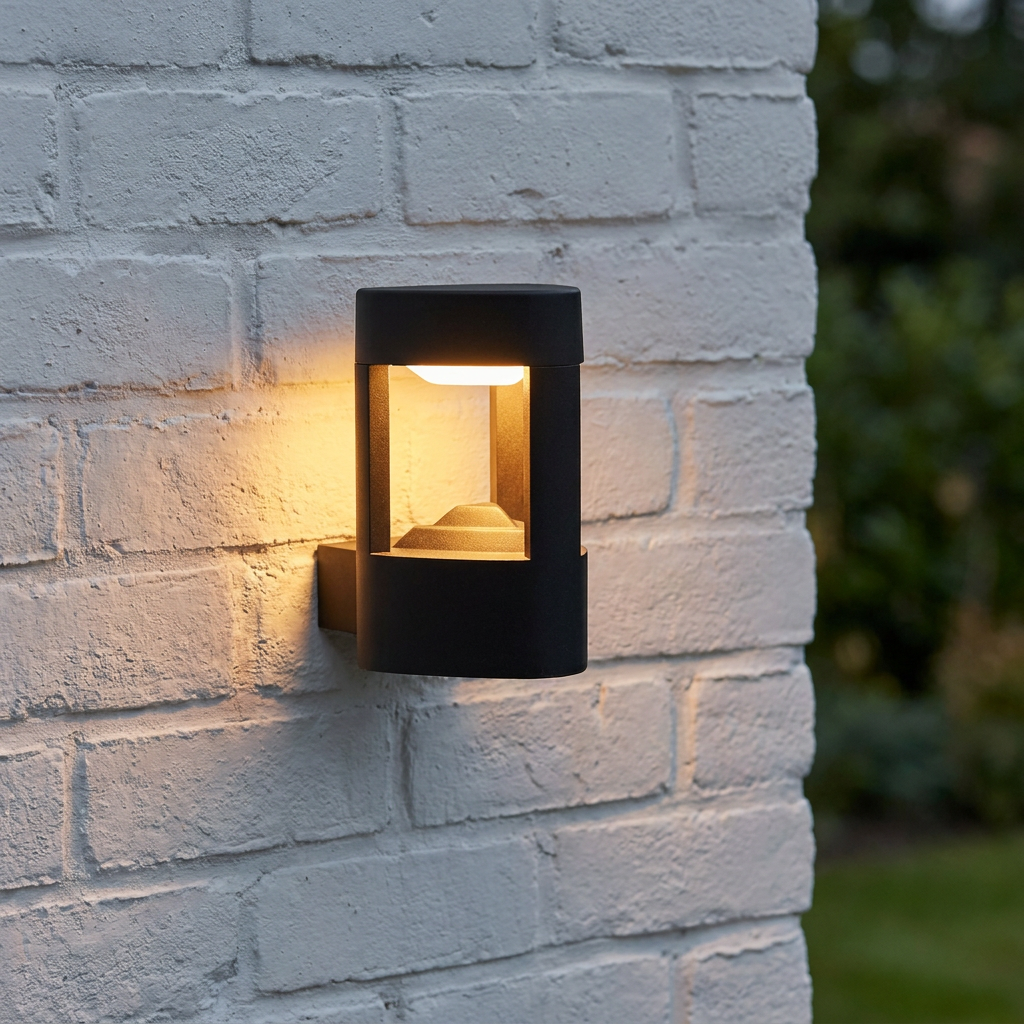 Searchlight Michigan LED Black Outdoor Wall Light