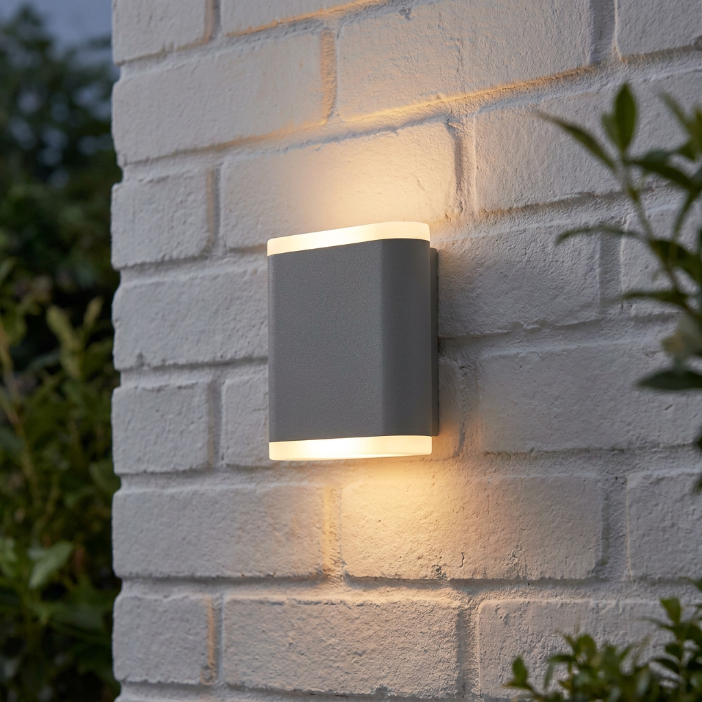 Searchlight Stratford LED Grey IP44 Outdoor Wall Light