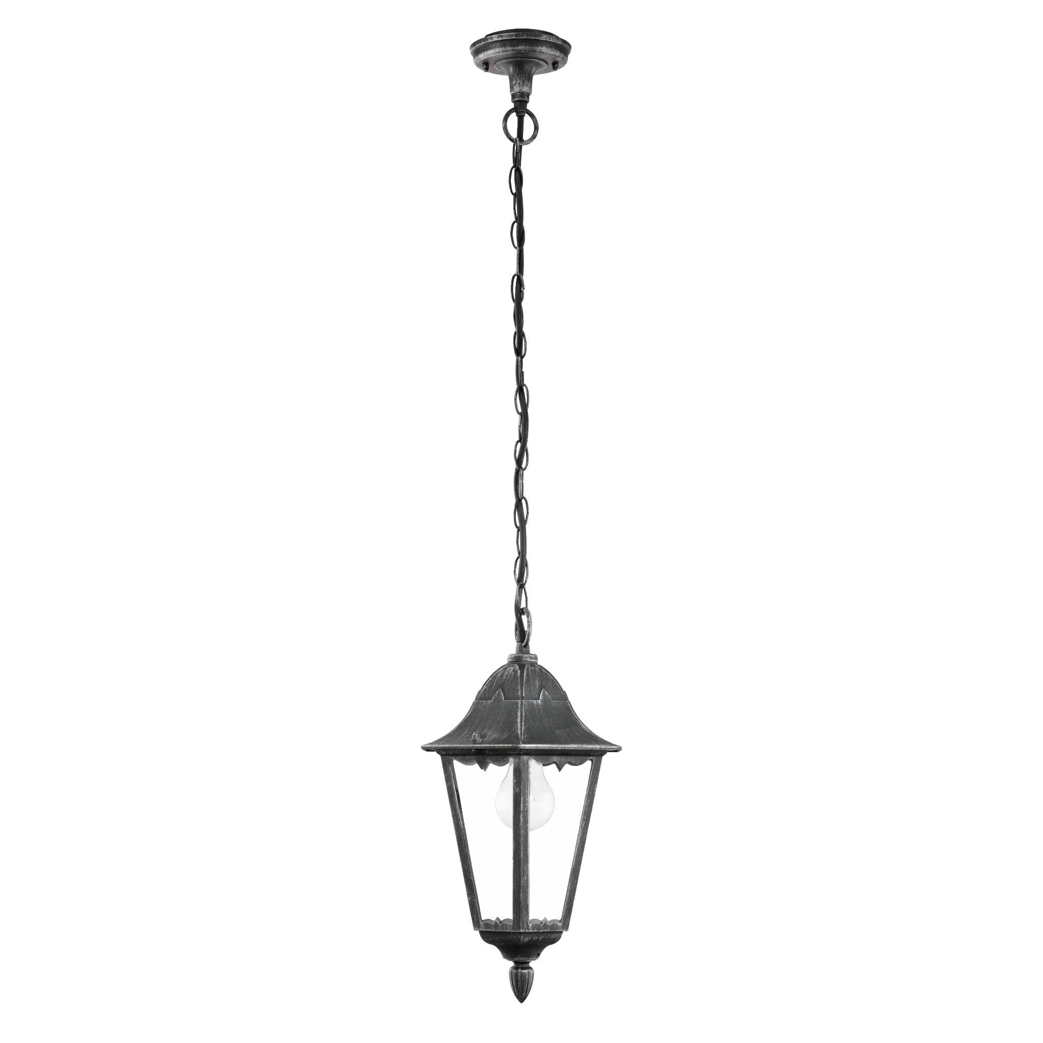 eglo navedo outdoor lantern black silver ceiling pendant